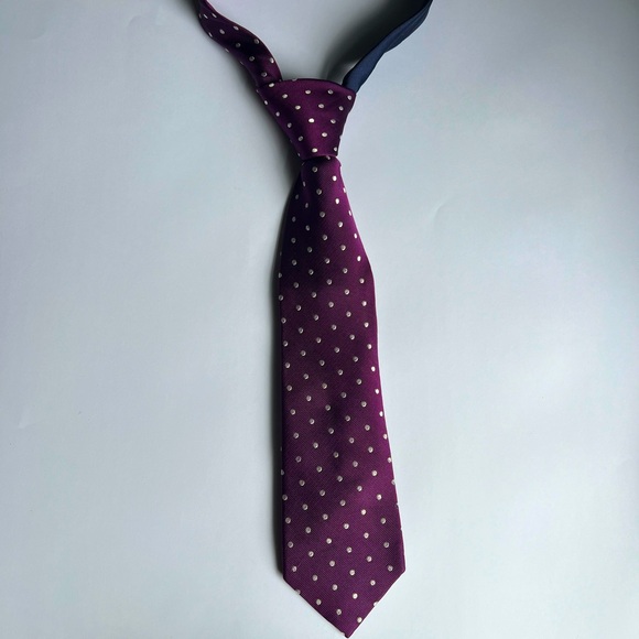 Tommy Hilfiger Purple Polkadot Tie - Picture 2 of 5
